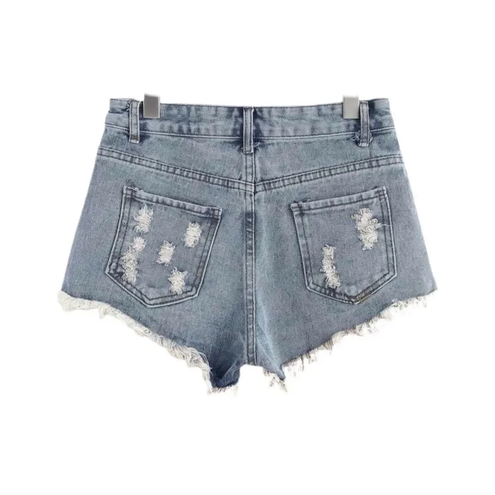 Denim Shorts W/ Grateful Dead Bear Patch